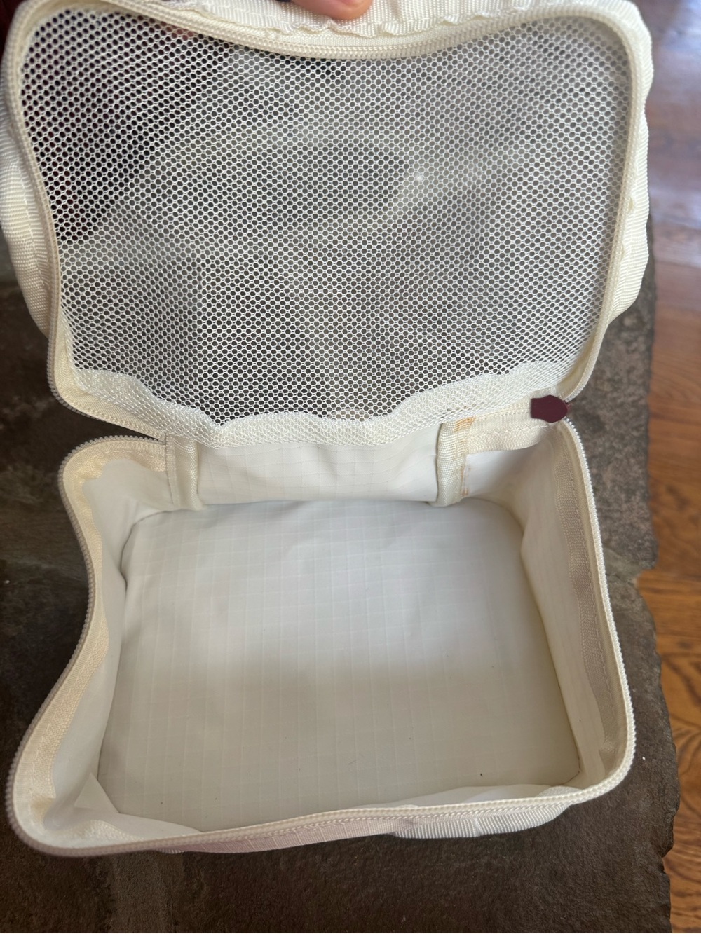 Jennibag Cream Mesh-Top Packing Cube Travel Organizer